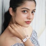 Varsha Bollamma Instagram - Make room for some Rose Gold on your wrist 😍 Obsessed with the new #DWQuadro watch by @danielwellington 🌼🤍 Redefining DW’s classic watch dial with a new shape, Quadro is their first-ever angular watch now available in different dial colours. Shop this watch or any of your favourites from the collection and get a 15% off with my code VARSHAB 🎁 Happy Shopping!!! #danielwellington