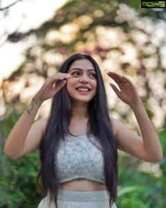Varsha Bollamma Instagram - Everything will be okay 🎀🌸🎀
.
.
👗 @houseoftaarini 
📸 @nirveshmadhav 
💄💇🏻‍♀️ @sanchitha_naik_mua
