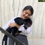 Varsha Bollamma Instagram - Happiness is a warm puppy!! 🐶✨ Also, a request! Tell your dog I said Hi 🙋🏻‍♀️❤️