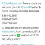 Vedhika Instagram - Free Ambulance Services Bangalore 🙌