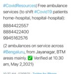 Vedhika Instagram - Free Ambulance Services Bangalore 🙌