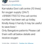 Vedhika Instagram - #Karnataka helpline for Oxygen Supply