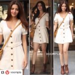 Vedhika Instagram - #Repost @voompla @bollywood_photographer • • • • • • Sunday prettyyyyy alert!!! Vedhika Kumar looks chic af in a button down dress, booties and a sling bag for her evening outing today ❤️❤️ FOLLOW 👉 @voompla INQUIRIES 👉 @ppbakshi . #voompla #bollywood #vedhikakumar #bollywoodstyle #bollywoodfashion #mumbaidiaries #delhidiaries #indianactress #bollywoodactress #bollywoodactresses
