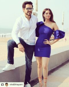 Vedhika Instagram - #Repost @viralbhayani Vedhika Kumar and Emraan Hashmi at the promotions of their upcoming film The Body #vedhikakumar @vedhika4u