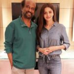 Vedhika Instagram - A memorable moment in my life! Simply in awe and enlightened by the magnificent aura of #Rajinikanth sir. He is truly humility, innocence and positivity personified. Thank you sir for your benevolence and kind words 🙏☺ #AllSmiles #Kanchana3 #DreamComeTrue #Superstar #SuperHero