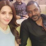 Vedhika Instagram - With the fabulous #Lawrence sir #Kanchana3 team in #Hyderabad . In theatres worldwide from tomorrow ❤ #AboutLastNight #RaghavaLawrence