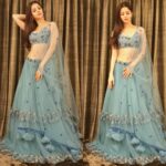 Vedhika Instagram - Nothing can dim the light that shines from within. Thank u @silkybindraofficial for this Bluetiful creation 😘💙 #PowderBlue
