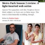 Vega Tamotia Instagram - MetroPark Season 2 is out on @erosnow. Looking forward to all of you enjoying it! Thank you @indianexpress for the thumbs up! @ranvirshorey @pitobash @omionekenobe @p21jo @milindrunning @abivarghese @ajayanvenugopalan @gijujohn #MetroPark