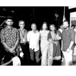 Vidhya Instagram - At yesterday’s Ad shoot. I enjoyed every bit of working with director Vasu Sir, Dop Raana Sir, Lovely choreographer Viji Mam, Photographer Santhosh Sir, Saree drapist Saraswathy akka and Stylist Jeevitha. It was a surprise and felt happiest working with you my dearest @meerakrishnaofficial .. Lots and lots of love to you all..🤍🤍🤍 Avm Studio