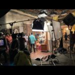 Vidhya Instagram - At yesterday’s Ad shoot. I enjoyed every bit of working with director Vasu Sir, Dop Raana Sir, Lovely choreographer Viji Mam, Photographer Santhosh Sir, Saree drapist Saraswathy akka and Stylist Jeevitha. It was a surprise and felt happiest working with you my dearest @meerakrishnaofficial .. Lots and lots of love to you all..🤍🤍🤍 Avm Studio
