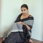 Vidya Balan Instagram - Sari! Posing in progress. Sari - @houseofurrmi Hair- @bhosle.shalaka Makeup - @harshjariwala158 Styling- @who_wore_what_when Photography - @anurag_kabburphotography