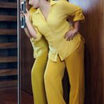 Vidya Balan Instagram - Favourite weekend hangout: My closet 🚪💛 Outfit - @zara Hair - @bhosleshalaka Makeup - @harshjariwala158 Styling - @who_wore_what_when Photography - @anurag_kabburphotography