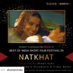 Vidya Balan Instagram – Yay!! 💃🏻💃🏻
Im over the moon ❣️So grateful ❣️
Posted @withregram • @shortstvindia Short film Natkhat featuring Vidya Balan bags the winning trophy at ShortsTV’s Best of India Short Film Festival 2020!
The film is now eligible for Oscar®️ Consideration and wins a grand prize of $2,500! 
@shaanvs @balanvidya #ronniescrewvala @annukampa_harsh @sanayairanizohrabi @mittikibetisanika 

@tataskyofficial 
@dishtv.india 
@d2h_official 
@airtelindia 
.
.
.
#shortstv #boisff2020 #shortfilm #shortfilms #shortfilming #shortfilmmaker #shortfilmmaking #shortfilmseries #natkhat #vidyabalan #society #genderroles #shortfilmfestival #shortfilmcorner #shortbusters #academyawards #oscar #november #boisff2020 #rsvp #filmmaking #filmfestival #vidyabalan