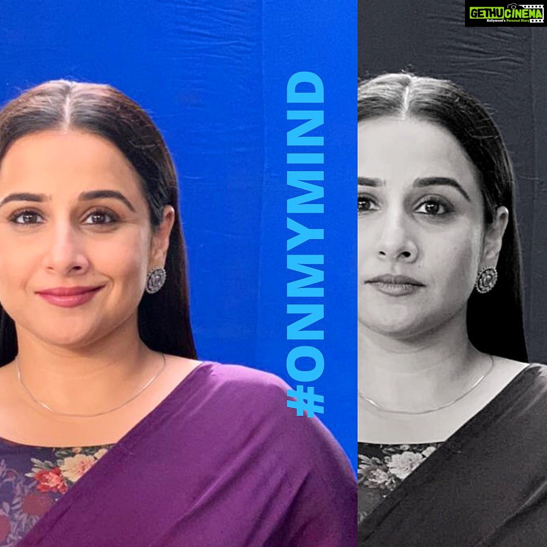 Vidya Balan Instagram - It’s always been and will always be #OnMyMind that my thoughts, feelings, moods are my solace, my comfort, my voice of reason and ALSO my wake up call. I allow my mind and it’s myriad moods to talk to me. Your mind is your temple, so let it ring in, listen to it, tend to it. @unicefindia @post.for.change @diipakhosla