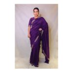 Vidya Balan Instagram – E-Promotions for #ShakuntalaDevi which is OUT on @primevideoin 💃🏻❣️

Saree –  @_deepthee_
Makeup – @shre20 
Hair – @bhosleshalaka 
Styled by – @who_wore_what_when

#Vocalforlocal in the most core means to wear classics and heritage. 
This Violet chanderi saree and blouse is hand embroidered with zari and moti from the Mughal-Indian era.