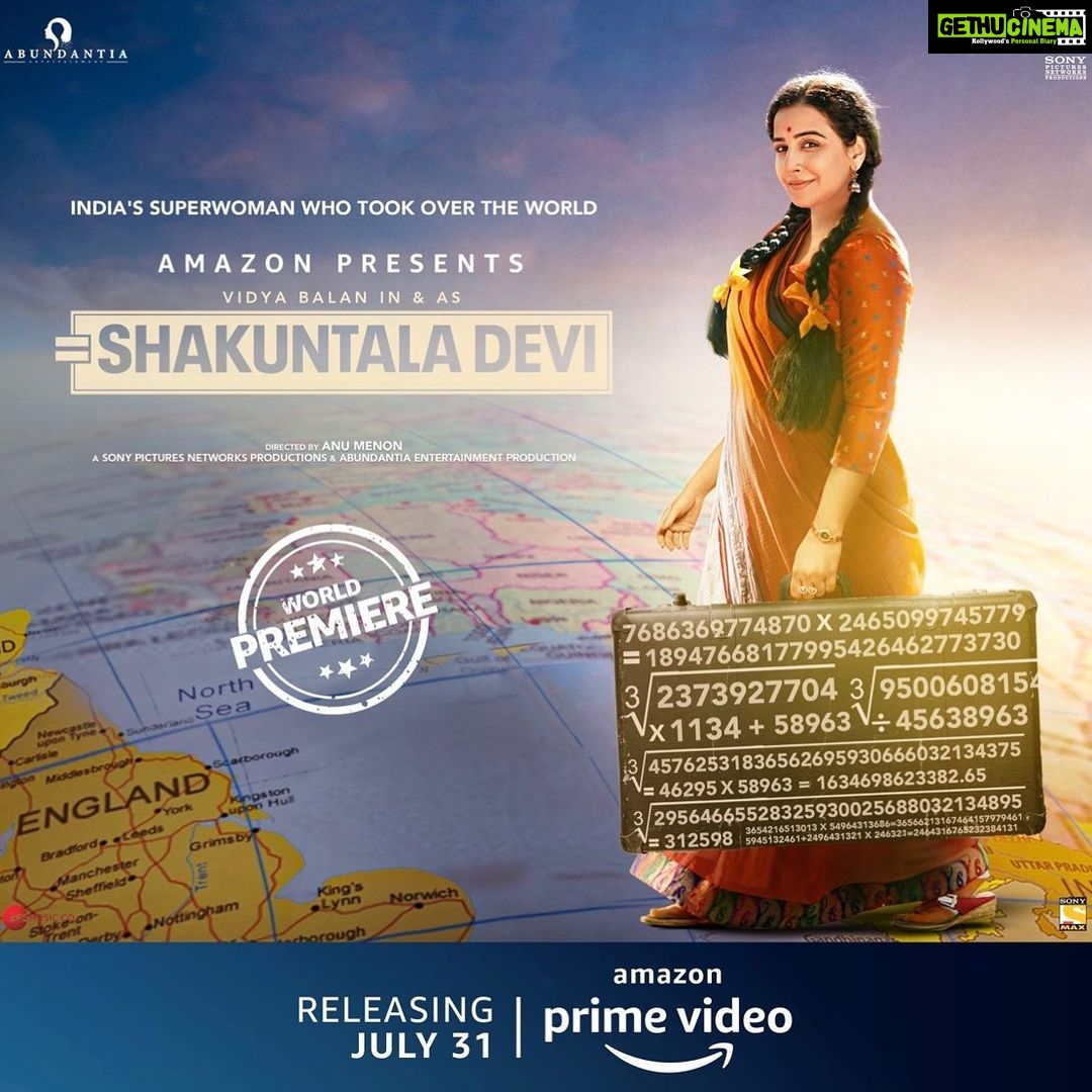 Vidya Balan Instagram - Be a part of Shakuntala Devi’s world in 126 hours! ⏱️ Meet #ShakuntalaDeviOnPrime, July 31 on @primevideoin! @sanyamalhotra_ @senguptajisshu @theamitsadh @directormenon @sonypicsprodns @ivikramix @abundantiaent @shikhaarif.sharma @nayanikawrites @misschamko @antaralahiri @raedita @niharikabhasinkhan21 @shre20 @bhosleshalaka #KeikoNakahara #VinteeBansal #MeenalAgarwal