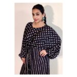 Vidya Balan Instagram – Yesterday in Outfit- @punitbalanaofficial 
Hair – @bhosleshalaka 
Make up – @shre20.  Styled by – @who_wore_what_when