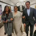 Vidya Balan Instagram – Hand in glove almost 😂…. happily marching into the London tube station with my #ShakuntalaDevi director @directormenon & my producer @ivikramix @abundantiaent 
@sonypicturesnetworks .