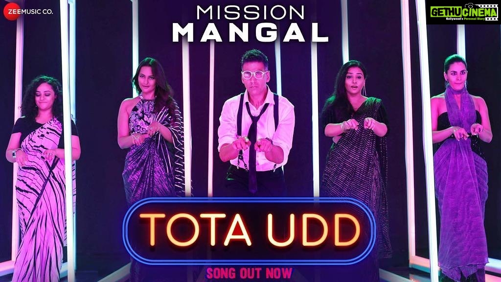 Vidya Balan Instagram - Team #MissionMangal is here with a song dedicated to 50 years of @isro #TotaUdd Link in bio. @akshaykumar @taapseeofficial @sonakshisinhaofficial @ItsNithyaMenen @sharmanjoshi @KirtiKulhariOfficial #JaganShakti @foxstarhindi #HopeProductions @zeemusiccompany