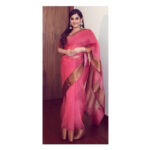 Vidya Balan Instagram - For an interview with #KomalNahata today ,in a Saree - @arokaofficial Earrings - @sangeetaboochra Hair - @bhosleshalaka Make Up - @shre20 Styling - @who_wore_what_when