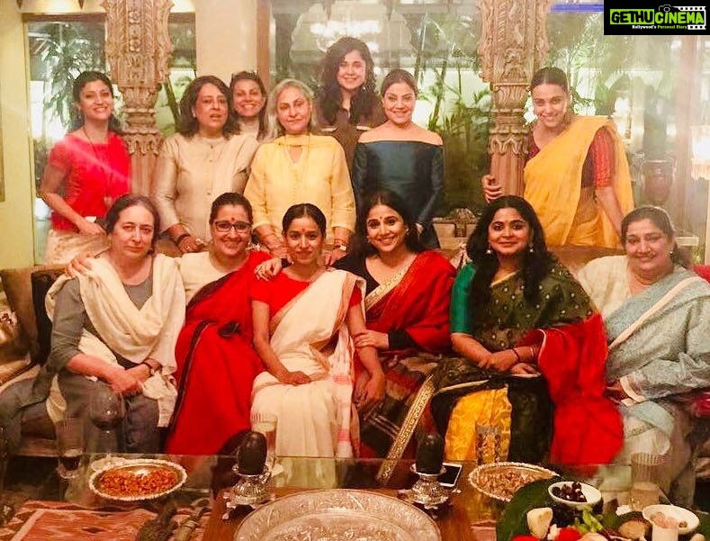 Vidya Balan Instagram - On Saraswati puja, we honoured the Saraswati in us all... I know you aren’t on social media but Thank you for such a unique, lovely & memorable gesture, Jayaji 🙏♥️