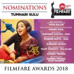 Vidya Balan Instagram - 💃🏻🕺🏻💃🏻🕺🏻💃🏻🕺🏻💃🏻🕺🏻8 IS GR8!!!!! Our film #TumhariSulu bags 8 @filmfare nominations...Yayyyyy!! Can’t wait for the night of 20-01-18 🤩🤩...Thank you Universe 🙏😇!!