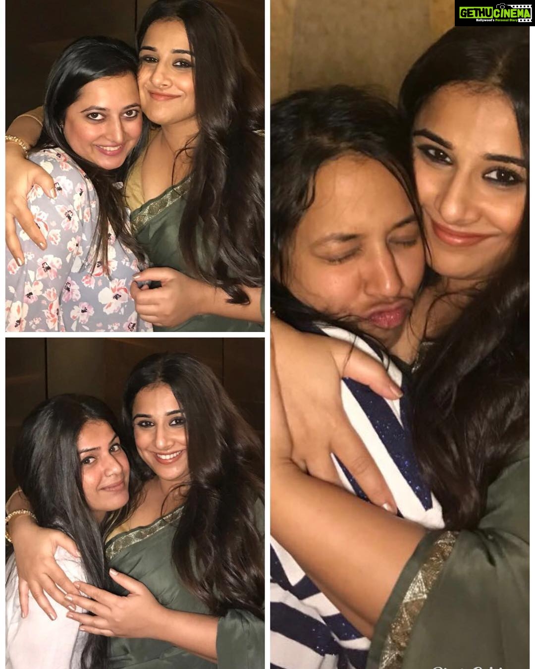 Vidya Balan Instagram - Dearest Saraswati(@priyanka2201 ), Lakshmi (@asditii ) and Durga(@findingshanti ); Each of you...different,unique and invaluable to me..I don’t know how id manage without you ...and honestly i dont wish to know 🙂🙏❤️. Thank you for protecting me,my interests and encouraging my madness with your own 😉. Love you my angels ❤️❤️❤️!!! Tumhari Sulu .
