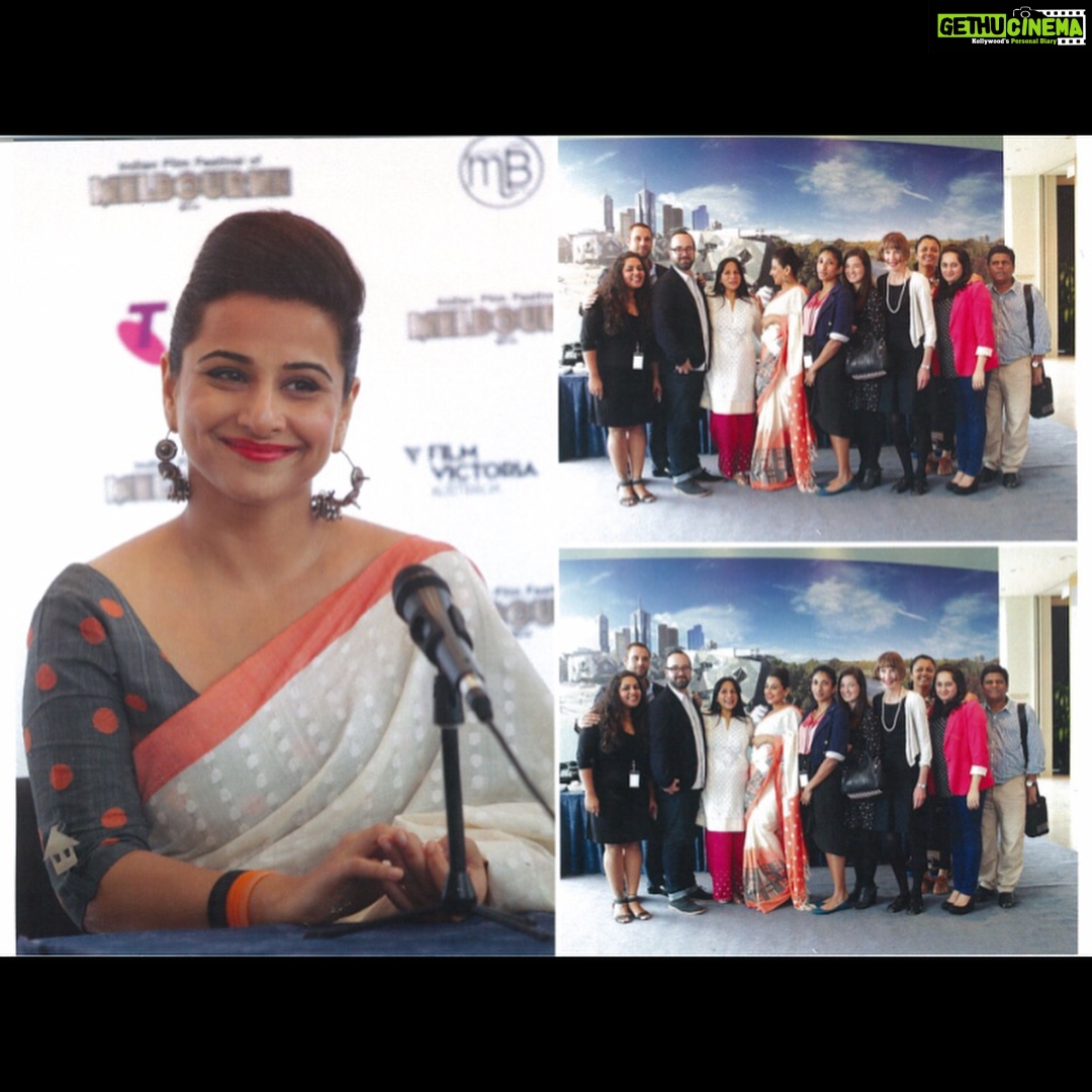 Vidya Balan Instagram - As the fest wraps up today...Here's the last set of #IFFM throwback pictures from my 2014 visit...So it's time to say Au revoir !! 😃👋🏻