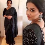 Vidya Balan Instagram – Last few days of promoting #BegumJaan in Delhi!! Saree : @ilovepero
Jewellery : @aham_jewellery 
Nosepin : @bybenaazir 
Styled by : @who_wore_what_when
Hair : @bhosleshalaka 
Makeup : @shre20