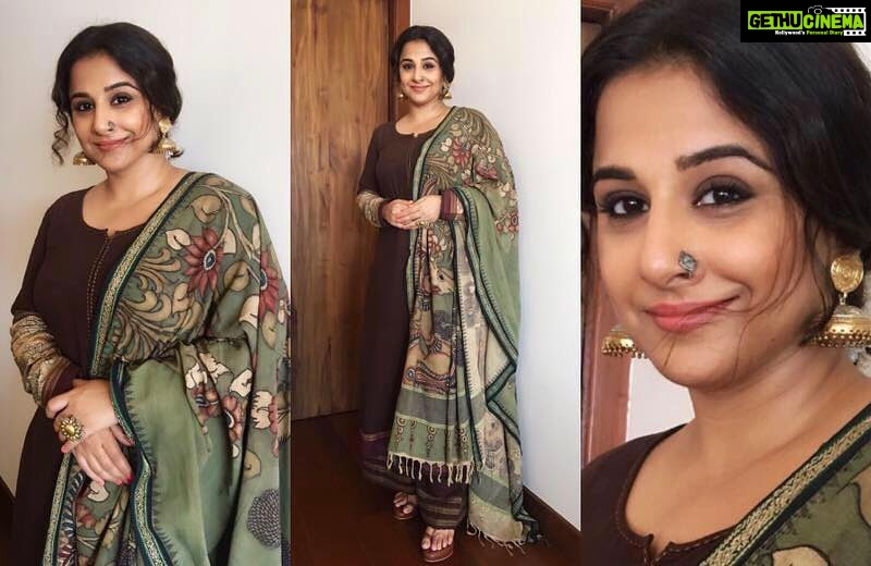 Vidya Balan Instagram - Promoting #BegumJaan in this elegant @shahgaurang outfit yesterday! Outfit : @shahgaurang Jewellery : @amrapalijewels Hair : @bhosleshalaka Makeup : @shre20 Styled by : @who_wore_what_when
