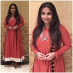Vidya Balan Instagram - Attended the #Dangal screening last night wearing this beautiful outfit by @natashajlabel , clubbed with shoes by @aprajitatoor_thelabel & jewellery from @amrapalijewels. Styled by @who_wore_what_when 🙂