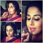 Vidya Balan Instagram - Getting ready to go...smack 👄..😉!