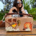 Vidyulekha Raman Instagram - Thank you so much @troncandco for my exquisite, customised, hand painted bag! Each design is made ONLY ONCE, making it unique to its owner. All their pieces are made with oak or teak wood, handcrafted by skilled artisans who take great pride in their work. A team of artists hand paint each piece- the process is truly a labour of love. My bag - “Himari” - means “sunshine” and it’s aptly named. I’ll proudly show off this work of art for many years to come☀ #handcrafted #troncandco #localartisans #supportlocalartisans