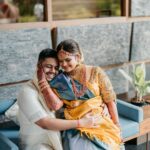 Vidyulekha Raman Instagram - Maami & Maama mode on 💙💛 #SaViWedding Make up - @deepika.nathan Hairstyle - @crown__artistry 9 yards Madisaru - @hamsa_handloom Blouse - @archana.karthick Saree drape - @thesareedrapistchennai Jewellery - @new_ideas_fashions Mehendi - @aravinth_mehendi_makeup Nails - @nails_by__g3 Photography - @weddings.aaronobed