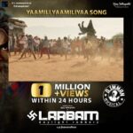 Vijay Sethupathi Instagram – #YaamiliYaamiliyaa from #Laabam hits 1 Million + views within 24 hours, A tribute to director #SPJhananathan !

An @immancomposer musical

@ra_ge_be6 @vijay_sethupathi_productions #7CsEntertainment @aaru7cs  @iamjaggubhai_ @kalaiyarasananbu @rameshthilak @saidhanshika @champika_offl @ramachandran.yogesh @sathishoffl @laharimusic @proyuvraaj
