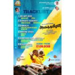 Vijay Sethupathi Instagram - Here it is #SangaThamizhan audio tracklist. Audio from Sep 17th. Get ready for @vivek.siva @mervinsolomon ‘s Musical treat🔥 @vijayfilmaker @raashikhannaoffl @sonymusic_south @riazkahmed.pro @ctcmediaboy