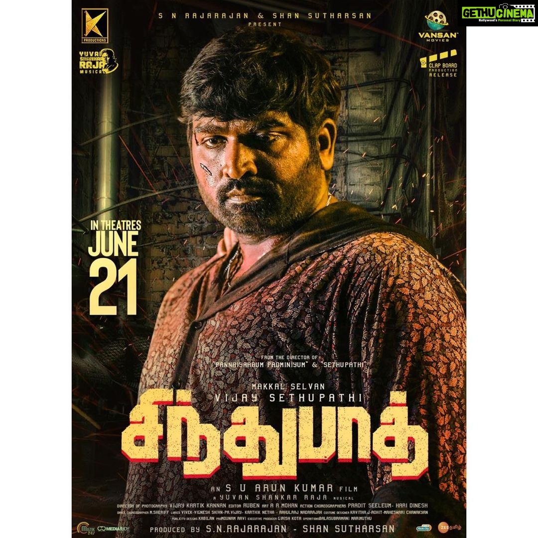 Vijay Sethupathi Instagram - #SindhubaadhFrom21stJune An #S_U_Arunkumar Film | A @itsyuvan Musical | Produced by #KProductions - @vansanmovies A @clapboardpr release @yours_anjali @irfanmalik1983 @kavitha_j1 @mounamravi @onlynikil @muzik247in @ctcmediaboy