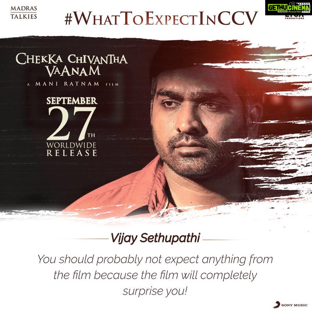 Vijay Sethupathi Instagram - #2DaysToCCV #ChekkaChivanthaVaanam 
