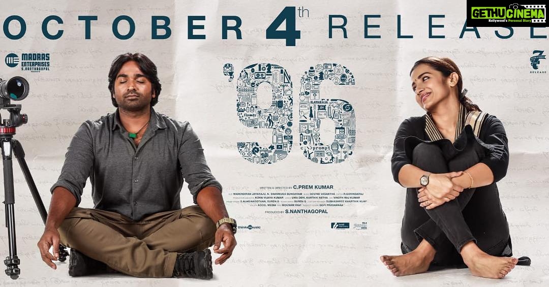 Vijay Sethupathi Instagram - #96TheMovie will be releasing worldwide on October 4th #96TheMovieFromOct4th