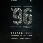 Vijay Sethupathi Instagram – #96TheMovie teaser from 12th July at 6pm 😍😍
@dudette583 @premkumardop