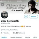 Vijay Sethupathi Instagram - Fake Twitter ID !!! I dont hv Account in #Twitter Plz beware of this Fake account