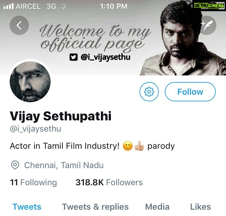 Vijay Sethupathi Instagram - Fake Twitter ID !!! I dont hv Account in #Twitter Plz beware of this Fake account