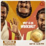 Vijay Sethupathi Instagram – #TughlaqDurbar World Satellite Premiere on @suntv – 10th SEP 6.30 PM.

#TughlaqDurbar Available on @netflix_in from 11th SEP 12.00 AM 

@delhiprasad_deenadayal @raashiikhanna @radhakrishnan_parthiban @manjimamohan @samyuktha_shan @proyuvraaj  @thinkmusicofficial