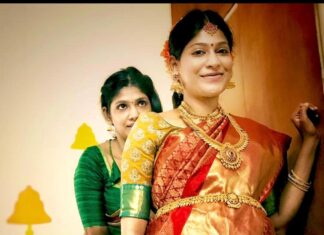 Vijayalakshmi Instagram - My stylist is the best 🤗🤗😘 Thanks for the pic @dir_thiru With my beautiful @niranjani_ahathian #mummytummy #throwback #nilanmummy