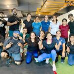 Vijayalakshmi Instagram - Super cool Zumba session with my lovely monks and the one and only @zinveena_skmr! #jukebox #saturdayvibes @mondaymonk_kknagar