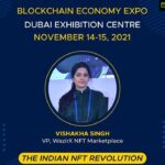 Vishakha Singh Instagram – Spent my formative years in the UAE. Was great to go back after decades, especially since I was visiting with my father this time around. 

He got to witness me speak publicly for the first time (at the Dubai Blockchain Expo) and was sufficiently impressed 😀

Quite a proud moment showcasing the hard work that the entire team at @wazirxnft has put in in the last 180 days since our launch. 
A prouder moment to see the NFTs of some of the best NFT creators (@vimalchandran @melvinthambi @nimmymelvin @teresamelvinart ) from India in the gallery at the event. 

#TBT #dubaiblockchain2020 #dubaiexpo2020 #WazirXNFT #NFT #speaker Dubai, UAE