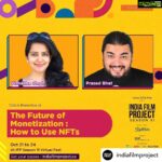 Vishakha Singh Instagram - LIVE today at 13:45hrs. Posted @withregram • @indiafilmproject NFTs have revolutionized how people can sell and own art in the modern world. Learn the use of NFTs, the exclusivity that surrounds them, and how it can lead to a new economic future in the digital creative world in the session The Future of Monetization: How to use NFTs with Vishakha Singh (@vishakhasingh555) (Co-Founder/VP WazirX NFT Marketplace @wazirxnft) and Prasad Bhat (@prasadbhatart) Get the passes now! link is in the bio. #IFP #IndiaFilmProject #IFP11 #ContentFestival #Festival #collaboration #vivoX70Series #PhotographyRedefined #OwnYourSignature #IntelEvo #SennheiserProAudio #ContentFest #Create #Collaborate #Celebrate #VirtualFest @indiafilmproject @vivo_india @socialgoatexperiences @dspmutualfund @intelindia @watchoapp @fujifilmxindia @sennheiser_in @mubiindia @punjabtourismofficial