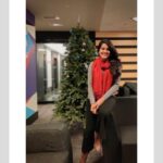 Vishakha Singh Instagram - There is certainly a red for everyone. . . . . . . #christiandior #red #Winter #winteriscoming #december #office #festive #mood #keepitsimple #atwork #keepwarm #christmastree Toronto, Ontario