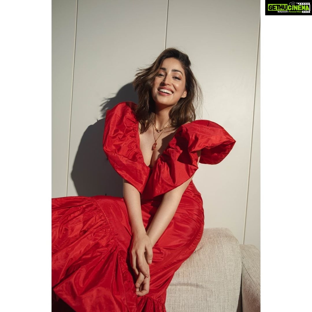 Yami Gautam Instagram - Red dress, zero stress. ❤️🤷🏻♀️ Outfit - @malie.official Jewels - @bulgari Styled by - @manishamelwani Assisted by - @iambidipto_ @patilrajasi Hair by - @salechav Make up by - @mitalivakil Photographed by - @haranish.hrf Assisted by - @aayuddhh @snedal_gracias