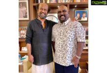Yogi B Instagram - Since my teens I have watched Sar’s movies like the many thousands of Indians worldwide. On the cinema screens with live roars to the house TV with Amma-Appa, I have enjoyed his style, energy, heroism and smile. I was in Chennai this January to watch Darbar and asked Anirudh’s team if it was possible to meet meet Sar. I’ve rapped in 3 of his films but never asked to meet him previously. It was a long shot but I decided to try my luck . So blessed that Sar agreed to grant me a meeting. He walked in like your simple neighbour uncle but after he sat down he had an aura of a humble ⛰ mountain. Like a king on a throne. He thanked me for rapping on his movies and my heart was filled with a childlike joy. We spoke for a bit, about Darbar and some life experiences. Still awestruck, Nithya and me we holding our screams in 🤯 Happy Birthday Rajini sar. May the universe bless you for all the joy you have given us 🙏🏽😃 Andrum Indrum Endrum Ore Superstar ✨